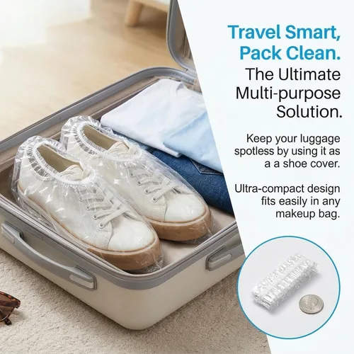 Vista 7 de MAQIHAN 100 gorros de ducha desechables grandes – Gorros de plástico grueso para acondicionamiento profundo, gorro de ducha reutilizable impermeable