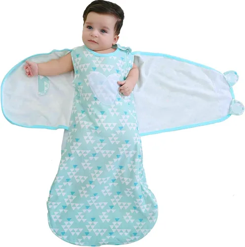 Vista 15 de Saco de dormir ajustable de algodón para bebés de 3 a 6 meses, manta suave y transpirable con diseño ajustable de 3 vías, acogedor saco de dormir