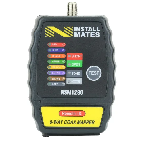 Probador de cable coaxial de 8 vías con estuche