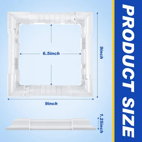 Vista 2 de Falda de vinilo ajustable para postes de vinilo de 6 x 6 pulgadas, base blanca, envoltura de columna de porche para rieles de escalera de madera