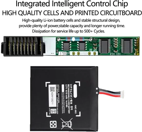 Vista 2 de Pinsinholy Batería HAC-003 compatible con Nintendo Switch 2017 consola de juegos HAC-001 interna con kits de herramientas de instalación