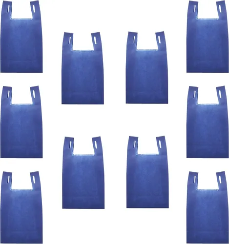 Vista 15 de DISCOUNT PROMOS Custom Bodega Lightweight Tote Bags Set of 10-100, Personalized Bulk Pack - Reusable, Grocery, Tradeshow