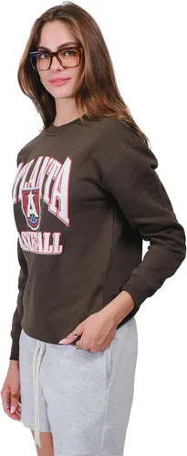 Vista 2 de Ultra Game Sudadera de cuello redondo de gran tamaño oficial de la WNBA para mujer