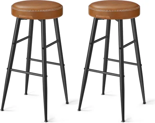 Vista 10 de VASAGLE EKHO Collection - Juego de 2 taburetes de bar, taburetes de bar de altura de barra, taburetes de encimera de cocina, taburetes de mostrador