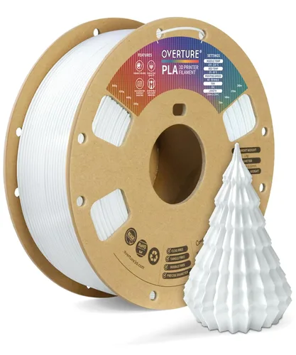 Vista 55 de OVERTURE Filamento PLA 1.75mm, Filamento de impresora 3D enrollado cuidadosamente 1 kg de carrete (2.2 libras), precisión dimensional +/- 0.02 mm