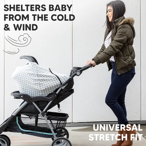 Vista 5 de Funda de asiento de automóvil para bebés, toldo de asiento de automóvil para bebé, primavera, otoño, invierno, fundas de asiento de automóvil