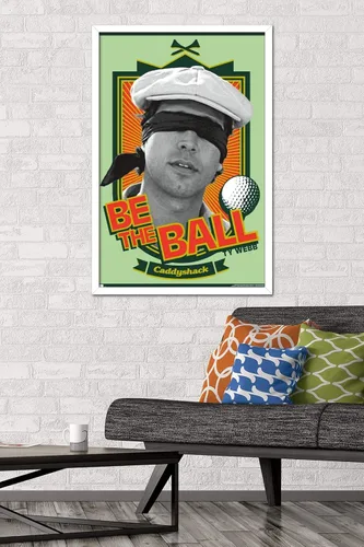Vista 64 de Trends International Caddyshack - Póster de pared Be the Ball, 14.725 x 22.375 pulgadas, versión enmarcada de madera de granero