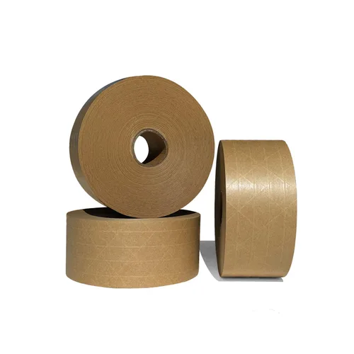 Vista 10 de Cinta de papel kraft reforzada de 3 pulgadas x 450 pies, activada por agua, para envío seguro y resistente, cinta engomada a prueba