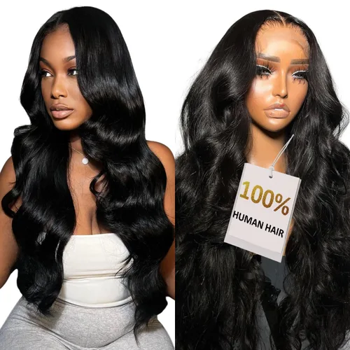 Vista 14 de HOT STAR 13x6 Pelucas de encaje frontal ondulado, 100% cabello humano real [vida útil de 2 años], pelucas de encaje frontal de cabello humano HD