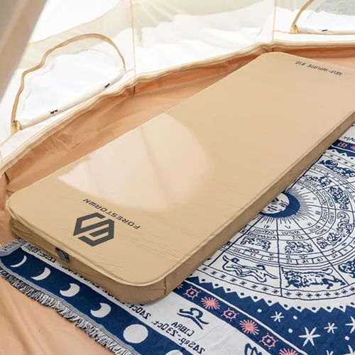 Vista 7 de Almohadilla de dormir autoinflable, almohadilla de espuma viscoelástica extra gruesa de 2.7 pulgadas, almohadillas de colchón autoinflables de aire