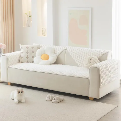 Vista 5 de Awjcsv Funda de sofá lavable para perros, funda impermeable para sofá de 3 plazas, apta para mascotas, suave y antideslizante