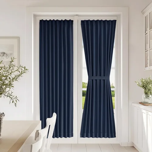 Vista 234 de Vatge - Cortinas laterales para ventana de puerta, cortinas para luz lateral de puerta frontal, 1 panel, 12 (ancho) x 72 (largo) pulgadas, aguamarina