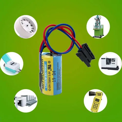 Vista 7 de MEELER 3 Pack A6BAT PLC batería de litio 3.6 V para Mitsubishi Servo A6bat ER17330V FANUC CNC sistema no recargable