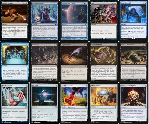 Vista 5 de MTG Decks & More Compatible con Magic The Gathering: Elite Toxrill Horror Commander Deck – Dimir – Azul Negro – EDH – 100 cartas – Personalizada