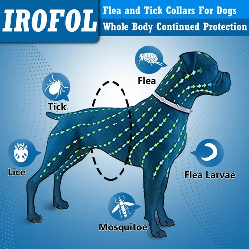 Vista 2 de Collar de pulgas y garrapatas para perro, collar de pulgas y garrapatas para perros, collar de pulgas para perros, collar de prevención, control