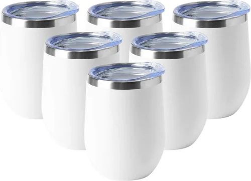 Vista 26 de HASLE OUTFITTERS Vasos aislados de 10 onzas con tapa y popote, vaso de acero inoxidable, taza de café de viaje, vaso reutilizable de doble pared