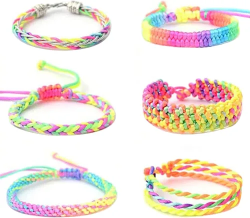 Vista 7 de 1mm Cuerda elástica para pulseras, Cordón elástico arcoíris resistente para hacer joyas, collares, cuentas y manualidades