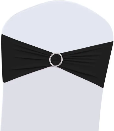 100 piezas de decoración para sillas de boda, lazos y bandas elásticas para sillas de fiesta, ceremonia, recepción, banquete, fundas de elastano
