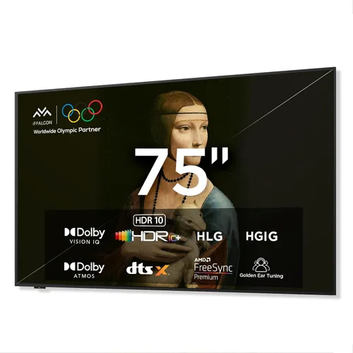 Vista 10 de iFFALCON Smart TV de 65 pulgadas Class U85 Series QD-Mini LED 4K UHD Google - QLED, HDR 1000 nits, contraste 7000:1, modo de juego Pro de 144Hz