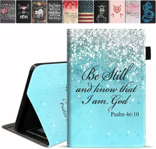 Vista 12 de Funda para tablet Kindle Fire HD 8/Fire HD 8 Plus (12ª/10ª generación, versión 2022/2020), funda delgada de piel sintética con ranura para tarjeta