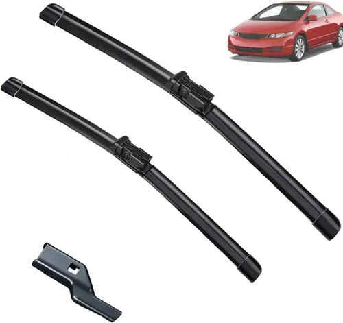 Limpiaparabrisas delantero de automóvil compatible con Honda Civic MK8 Coupé modelo americano 2005-2011, parabrisas de ventana limpia de 28 pulgadas