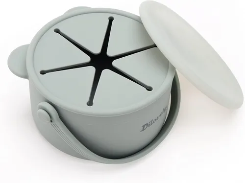 Vista 14 de Vasos de aperitivos para niños pequeños, recipientes de aperitivos para bebés, tazas de silicona para bocadillos para niños pequeños, sin derrames