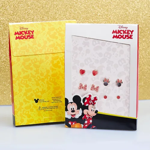 Vista 5 de Disney Mickey and Minnie Mouse Fashion Stud Earring Set - 345 Pairs Per Set