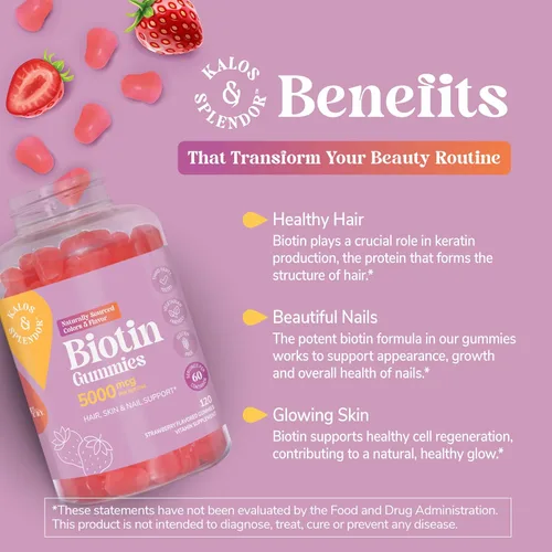 Vista 6 de 21st Century Vitajoy Gomitas de biotina, (27729), fresa, 120