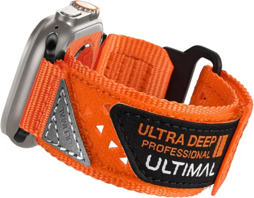 Vista 11 de ULTIMAL Correa Compatible con Apple Watch 49mm 45mm/44mm/42mm 41mm/40mm/38mm, Correa Deportiva de Nylon Resistente y Transpirable, Diseño Perforado