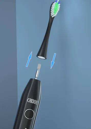 Vista 4 de Paquete de 8 cabezales de repuesto para cepillo de dientes CRKIOB C1 Series (negro)