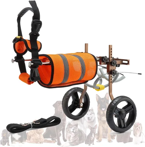 Dog Wheelchair for Back Legs Adjustable, 2-Wheels Dog Carts with Wheels, Lightweight Pets Back Limb Walking Mobility Aids for Injured, Disabled,