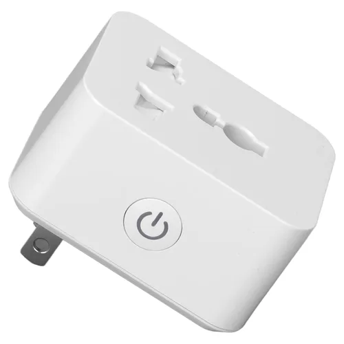 Vista 3 de Mini enchufe inteligente con temporizador de programación y control de voz 15A 100-240V WiFi para automatización del hogar