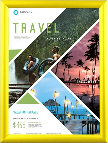 Vista 48 de BNV Marco de aluminio para póster de carga frontal / certificado de imagen, blanco, 8.5 x 11 pulgadas, perfil de 1 pulgada, montaje en pared, modo