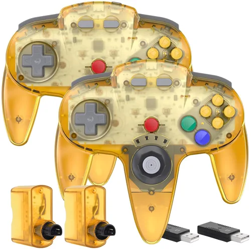 Vista 13 de Interruptor inalámbrico N64 de 2.4 GHz, controlador en línea, receptor USB y receptor N64, compatible con Windows PC, iOS, Mac, Raspberry Pi