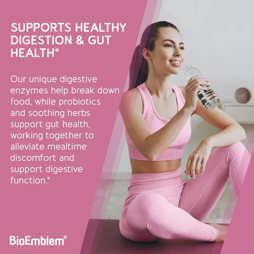 Vista 6 de BioEmblem Complejo triple de magnesio y enzimas digestivas para músculos, nervios, Energ y absorción de nutrientes y apoyo digestivo