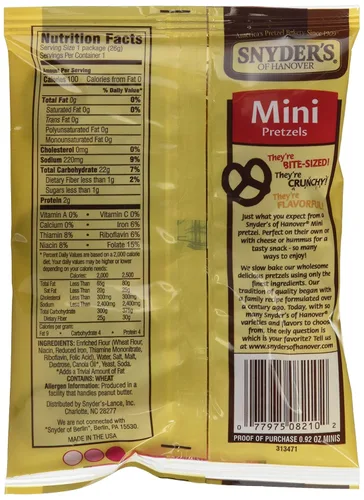 Vista 2 de Snyder S Mini 100 Pretzel Calorías Packs: 60 paquetes de 0,9 oz