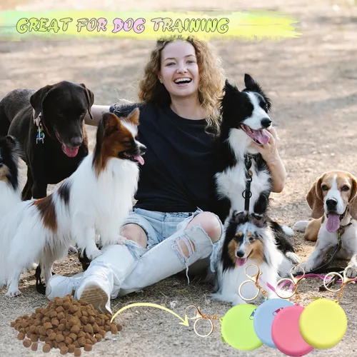 Vista 7 de 4 bolsas de silicona para perros pequeños, bolsa de entrenamiento de mascotas de tamaño bolsillo, diseño de cremallera, sin perfume, reutilizable