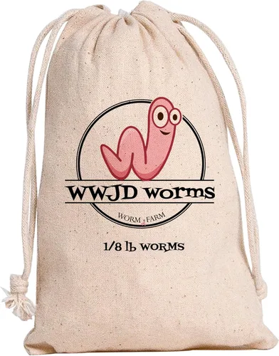 Red Wigglers - Lombrices de compostaje - Lombrices rojas de 1/8 libras para compostaje - Uso en humus de lombriz para plantas, jardín, granja de WWJD Worms