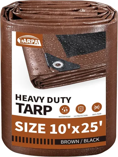 Vista 13 de TARPAL Lona 4x8 Pies Lonas Pequeñas Resistentes Impermeables 10mil Cubierta Protectora Multiusos Impermeable, Protección contra la Nieve o los Rayos