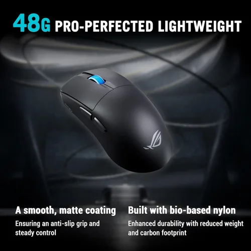 Vista 3 de ASUS ROG Harpe II Ace Mouse Inalámbrico para Juegos de Esports – 2025, Probado Profesionalmente, Diestro, Ligero de 1.69 oz, Conectividad Tri-Modo