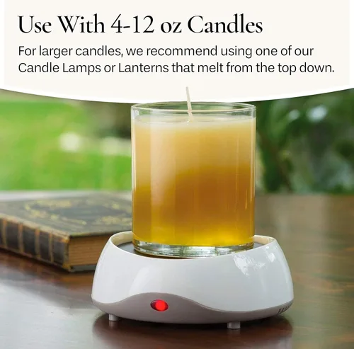 Vista 4 de Candle Warmers Etc., calentador de velas con apagado automático, blanco