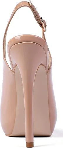 Vista 7 de YODEKS Zapatos de vestir para mujer con plataforma y tacón alto