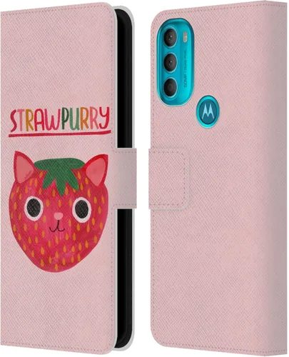 Vista 13 de Head Case Designs Officially Licensed Planet Cat Avocato Puns Leather Book Wallet Case Cover Compatible with Motorola Moto G71 5G