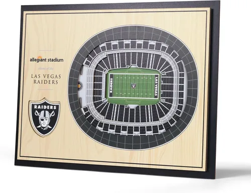 Vista 27 de YouTheFan Arte de pared de 5 capas con vista del estadio de la NFL