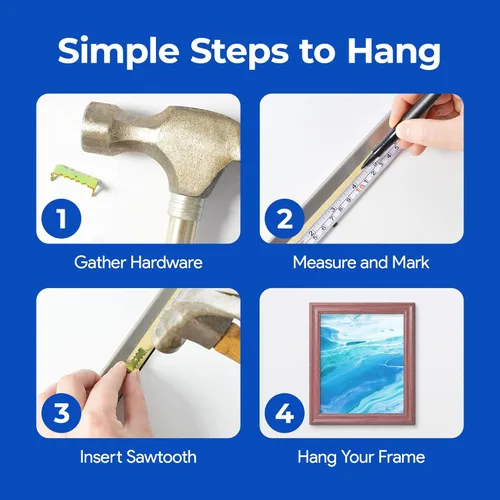 Vista 5 de Marco profundo de madera vincapervinca para fotografía 1.5 pulgadas de ancho.