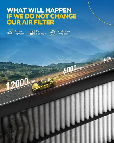 Vista 7 de PHILTOP Filtro de aire de motor CA11450 de repuesto para Nissan Altima L4/2.5L (2013-2018), panel rígido