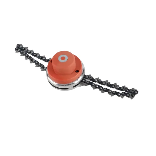 Vista 9 de Alambre con sierra Universal GardenMultifuncional Cadena Trimmer Head Piezas de repuesto Herramienta de jardín Cortacésped Accesorios Naranja