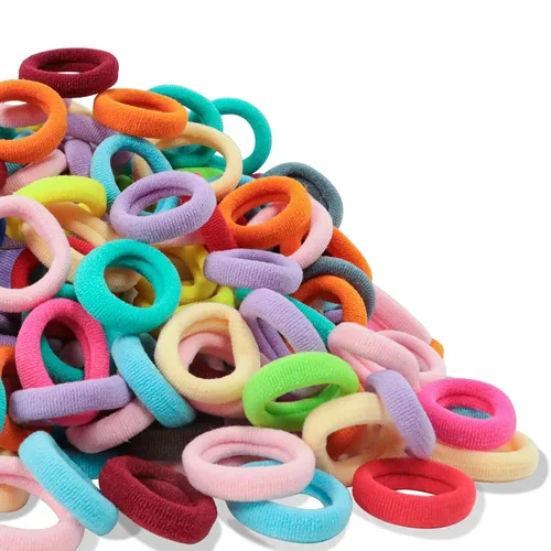 Vista 11 de 200 ligas pequeñas para el cabello, sin arrugas, soporte elástico para cola de caballo, accesorios para el cabello para bebés, niñas y niños pequeños