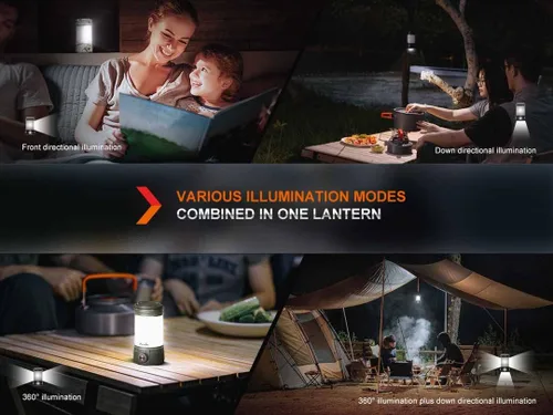 Vista 5 de Fenix CL26R Pro - Linterna de campamento, camuflaje gris, 650 lúmenes brillante, recargable USB-C, compacta y portátil, perfecta para huracán