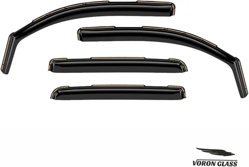 Vista 8 de Voron Glass - Protectores de lluvia extra duraderos en el canal para camionetas Chevrolet (Chevy) Silverado/GMC Sierra 2014-2018 de cabina